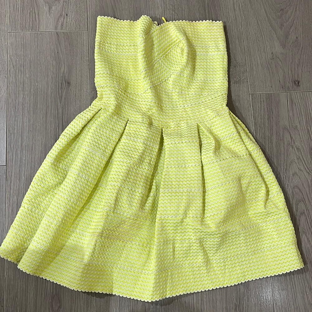 Lime Mini Bandaged Dress